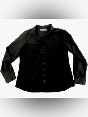 Calvin Klein Women’s Black Button-Up Shirt size XL
